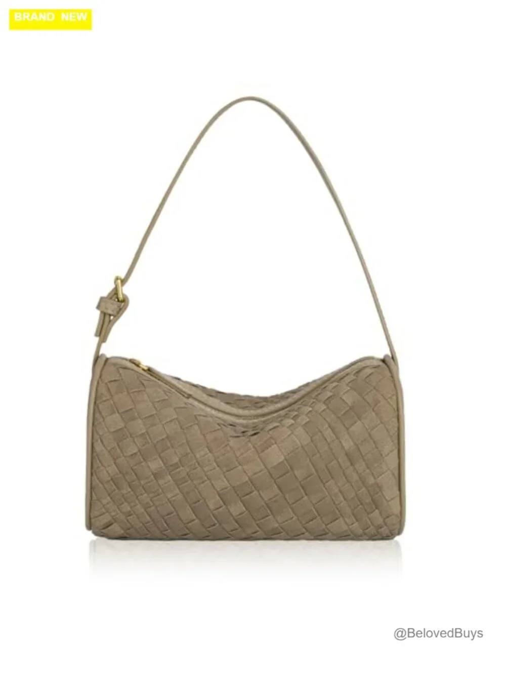 Leather Woven Tote Bag with Adjustable Straps Small Clutch Purse